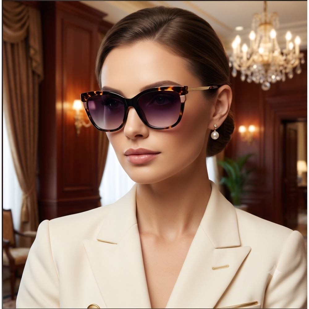 Oscar by Oscar de la Renta Sophisticated Tortoise Cat Eye Sunglasses Gradient